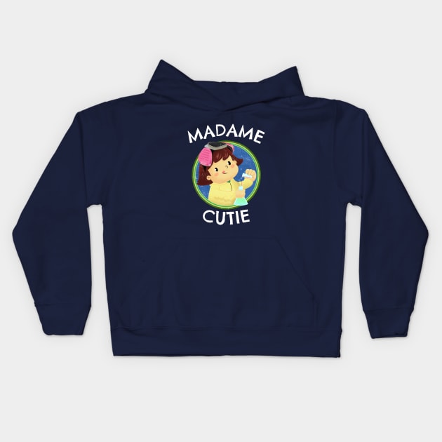 Marie Curie Cutie Kids Hoodie by dearannabellelee